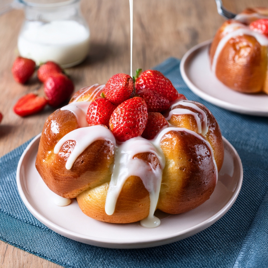 Monkey bread με φράουλες | Kids Cooking Club