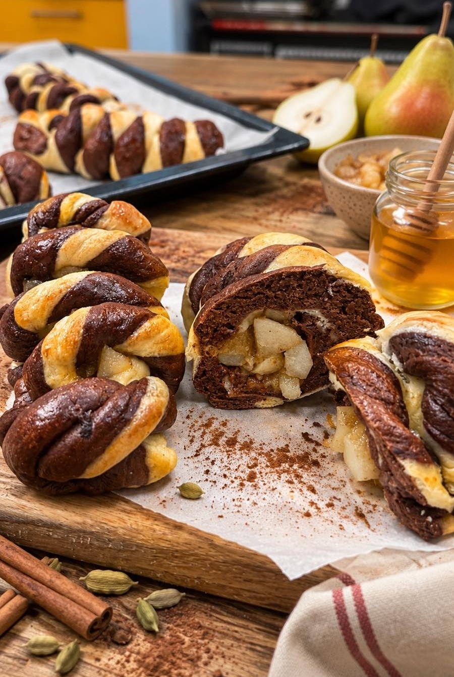 Strudel Twist με αχλάδι & κάρδαμο