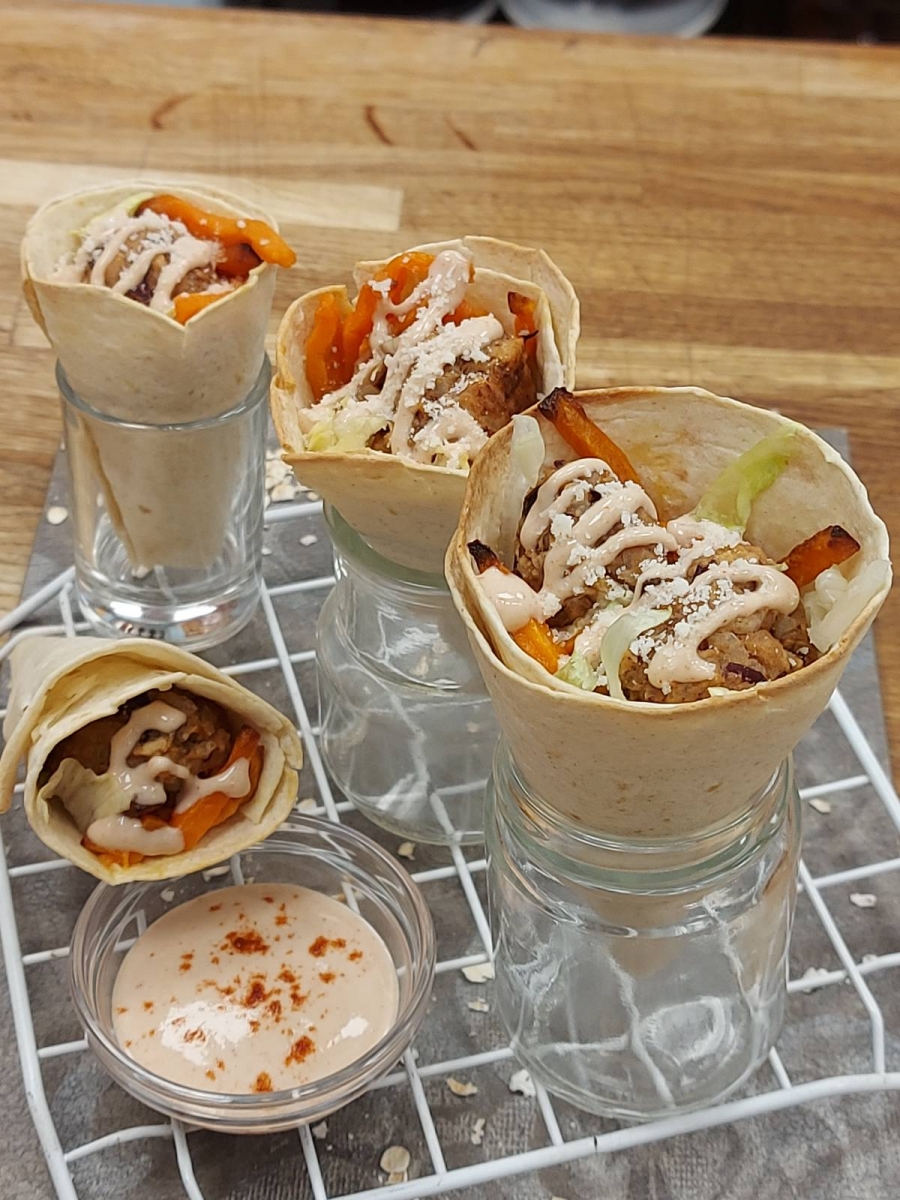 Tortilla Cones με Κεφτεδάκια Φασολιού & Ψητές Γλυκοπατάτες | Kids Cooking Club