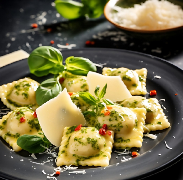 Ravioli με κολοκύθα και σάλτσα φασκόμηλου