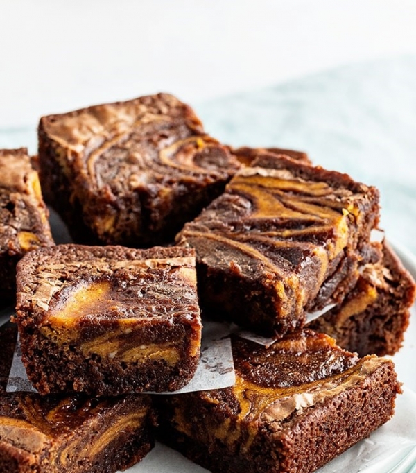 Brownies με κολοκύθα και σοκολάτα